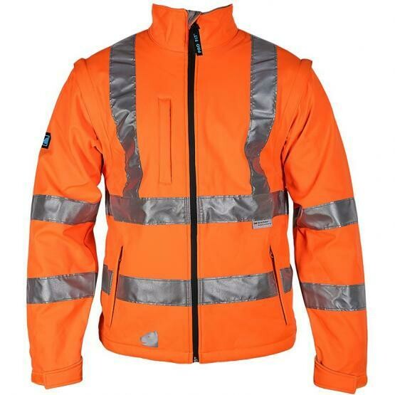 Warnschutz-Softshelljacke neonorange