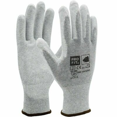 ESD PU-Handschuh, natur / weiß - 12 Paar