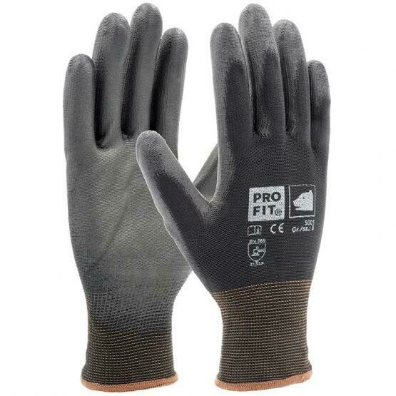 PU-Handschuh, Schwarz - 12 Paar