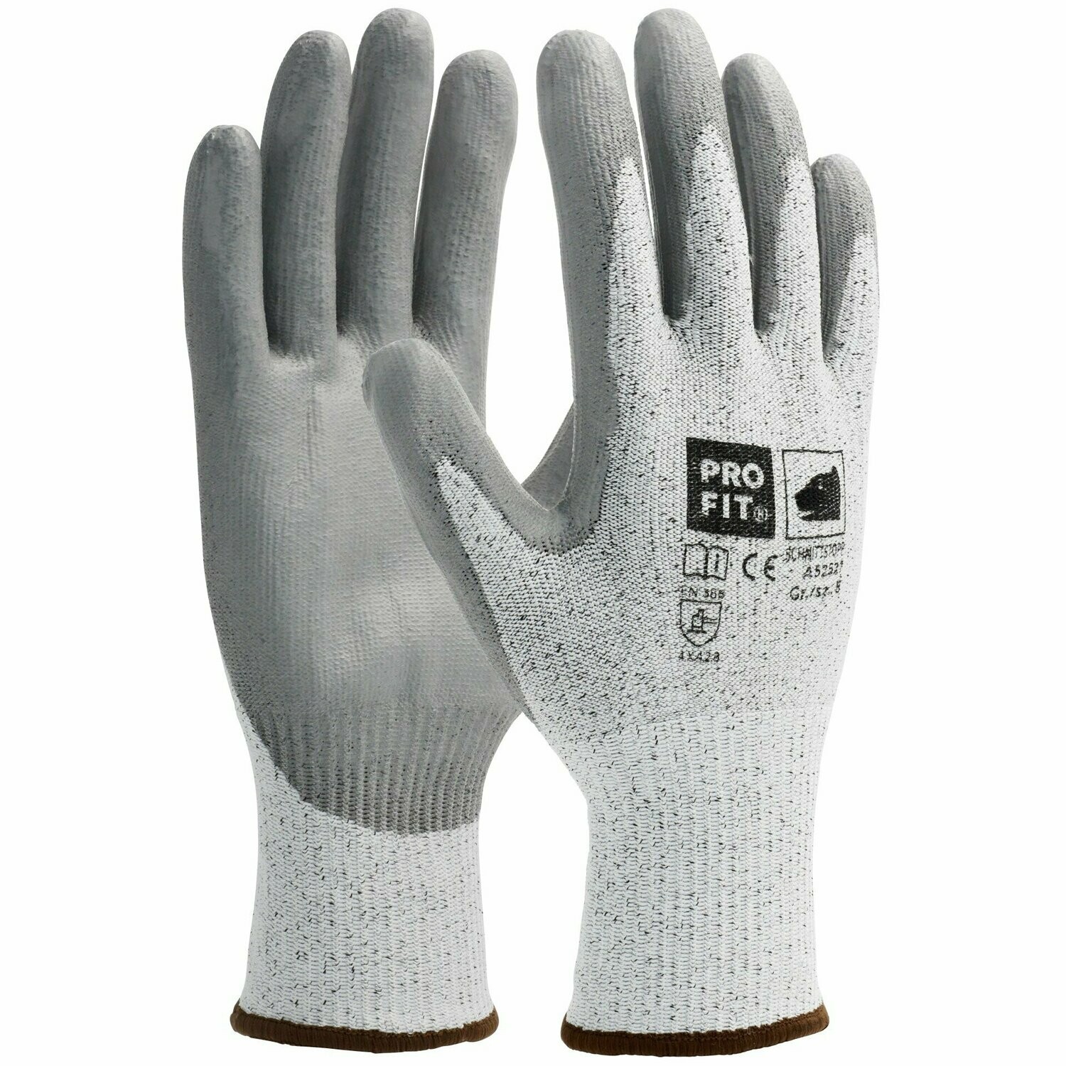 Schnittschutzhandschuh - PU, Level B, mit HPPE-Faser - 12 Paar