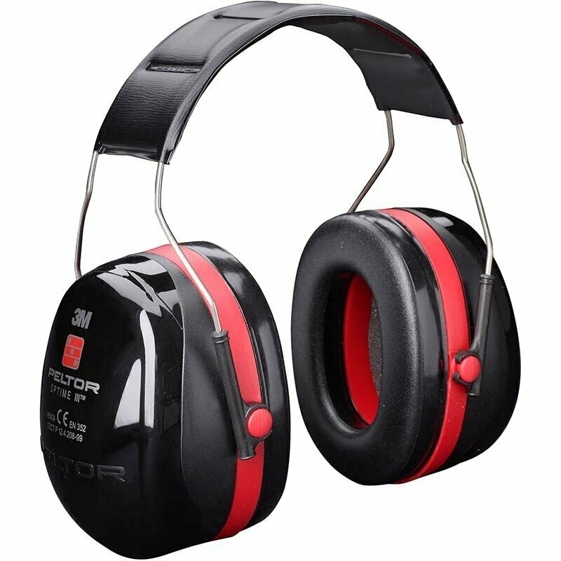 3M Peltor Optime III Gehörschutzkapseln schwarz/rot, SNR-35 db (A)