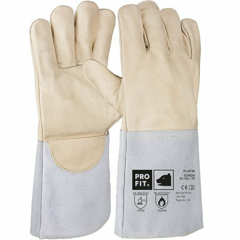 Schweißerhandschuh - Rindvollleder, 35 cm, komplett gefüttert - 10 Paar Schweißerhandschuh - Rindvollleder, 35 cm, komplett gefüttert - 10 Paar
