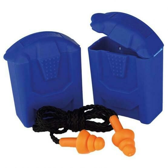 Mehrweg-Gehörschutzstöpsel mit Kordel, inklusive Box, SNR 25 db (A)