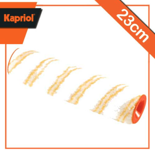 Farbwalze gelb/weiß 12mm Flor - mit oder ohne Bügel - Kapriol