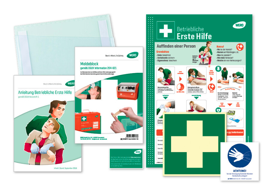 Basis-Set Verbandstelle Anleitungen und Kennzeichnungen