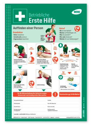 Schild: Betriebliche Erste Hilfe - WERO