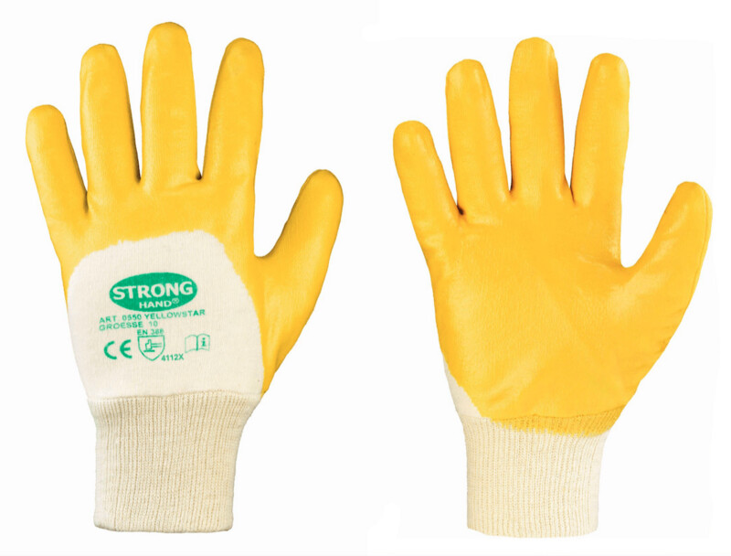 Nitril-Handschuh, gelb, 3/4 beschichtet, *YELLOWSTAR* STRONGHAND® - 12 Paar