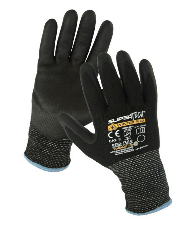 Arbeitshandschuhe Super Tech „Winter Flex“ - 12 Paar Arbeitshandschuhe Super Tech „Winter Flex“ - 12 Paar