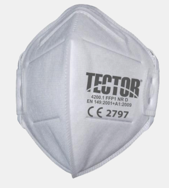 Feinstaub Faltmaske FFP1 NR D – Tector® - EN 149:2001 + A1:2009