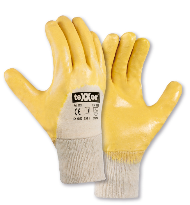 teXXor® Nitril-Handschuhe 2356 mit Strickbund