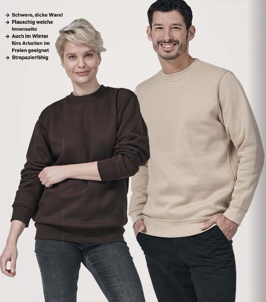 Pullover Sweatshirt mit Rundhals