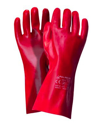 Arbeitshandschuhe Full Red 35 – PVC-Schutzhandschuhe 35 cm für nasse und ölige Arbeitsbereiche Arbeitshandschuhe Full Red 35 – PVC-Schutzhandschuhe 35 cm für nasse und ölige Arbeitsbereiche