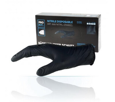 Schwarze Nitril Einweghandschuhe – Ungepudert, latexfrei