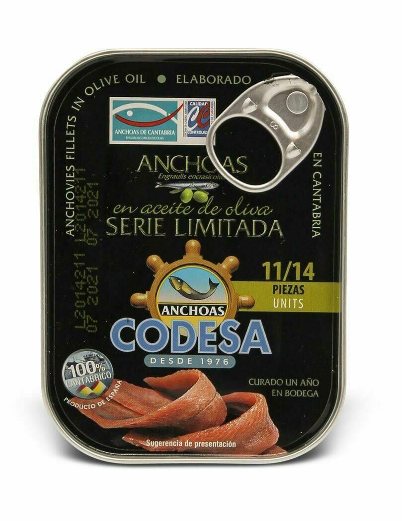 Filetti di acciughe del Mar Cantabrico in olio di oliva 55 gr