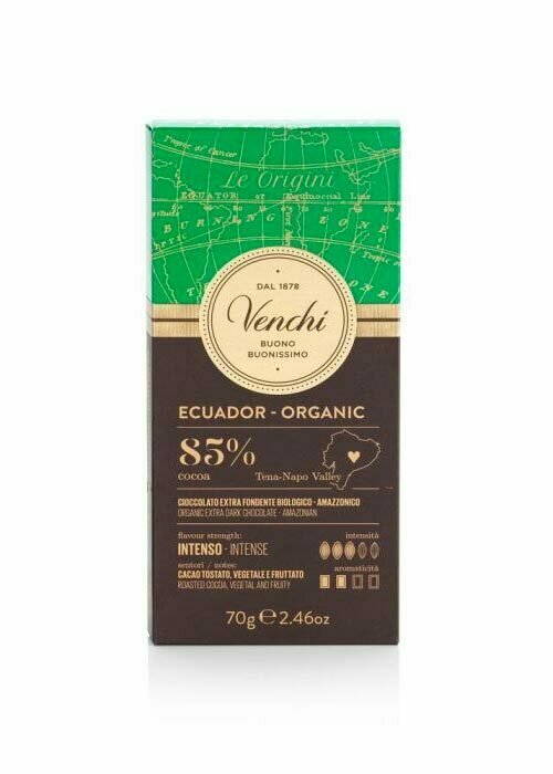Tavoletta di Cioccolato Fondente 85% Ecuador Bio - 70g