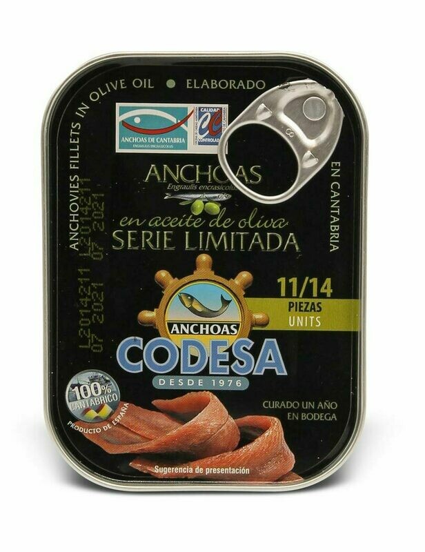 Filetti di acciughe del Mar Cantabrico in olio di oliva 55 gr