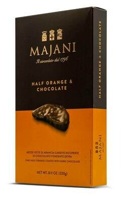 Mezze fette di Arancia Candite ricoperte di Cioccolato Fondente 230g - Majani