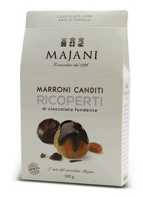 Marroni canditi ricoperti di cioccolato fondente 130g - Majani