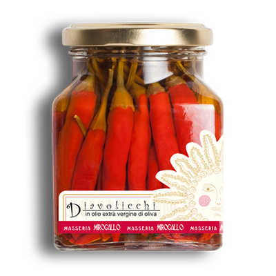 Masseria Mirogallo Diavolicchi in olio Extravergine di Oliva 270g