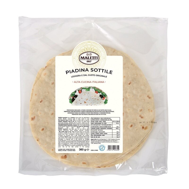Piadina Sottile 360g 3 pezzi