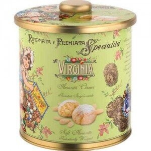 Cubo metallo Amaretti Virginia 300g