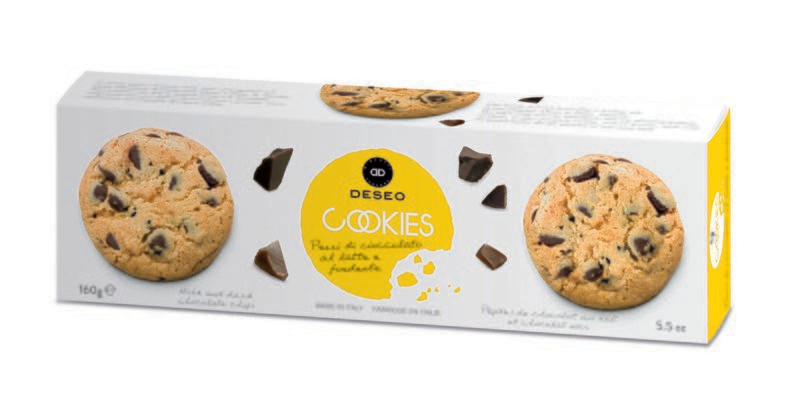 Cookies con pezzi di cioccolato al latte e fondente Deseo 160g