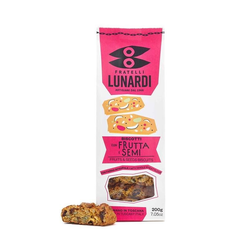 Fratelli Lunardi Biscotti Cantucci con frutta e semi 200 gr
