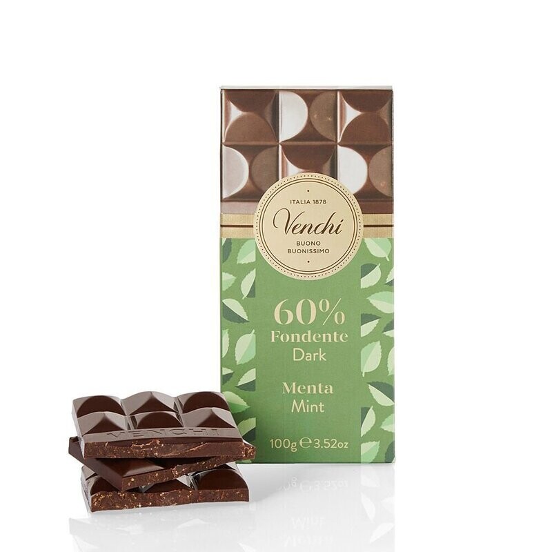 Venchi Tavoletta Cioccolato Fondente e Menta 60 % - 100g