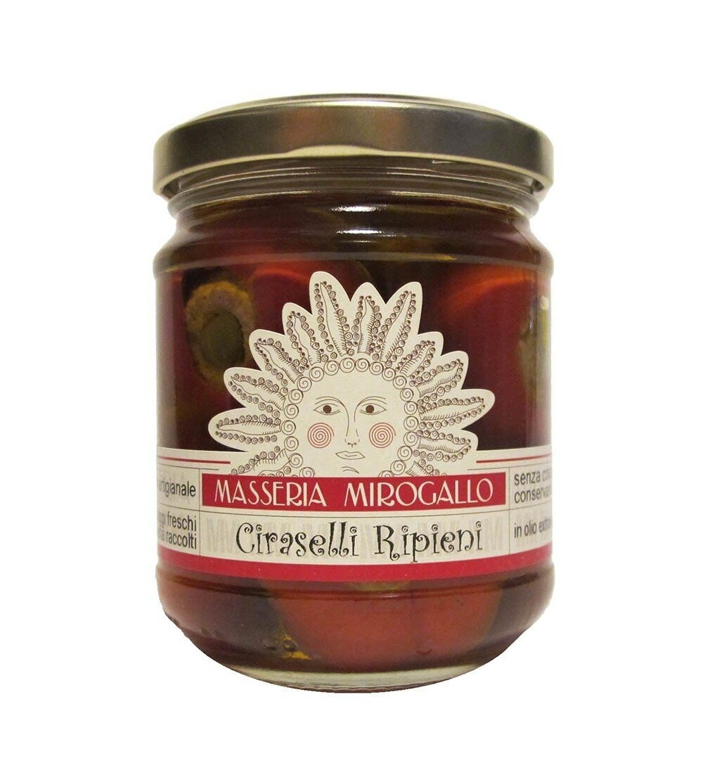 Masseria Mirogallo Ciraselli ripieni in olio extravergine d'oliva 185g
