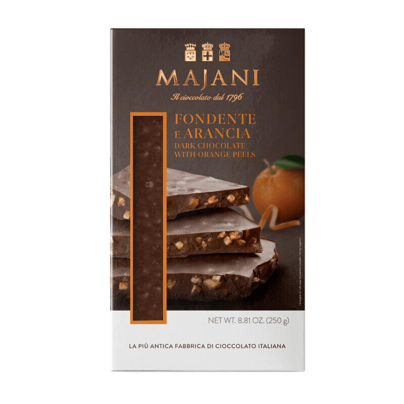 Maxi Tavoletta Fondente e Arancia 250g- Majani
