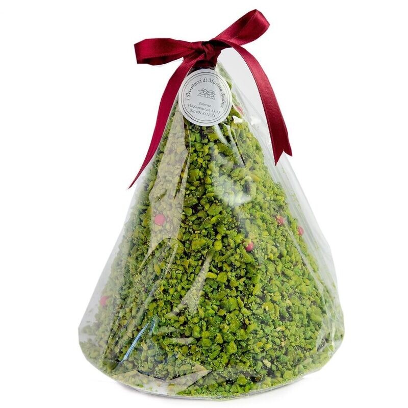 I Peccatucci di Mamma Andrea Albero cono di cioccolato fondente ricoperto di pistacchi 370g