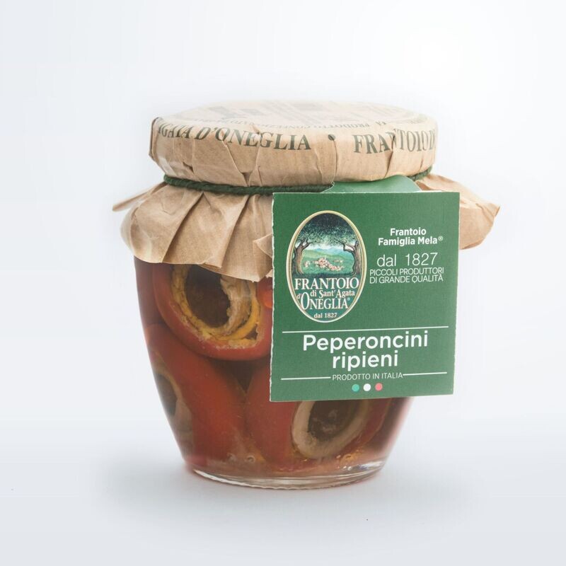 Peperoni Farciti con Oliva e Acciuga 180g - Frantoio di Sant'Agata d'Oneglia