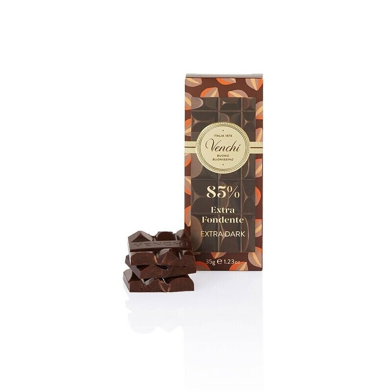 Mini Tavoletta Cioccolato Fondente Cuor di Cacao 85%  - Venchi 35 g