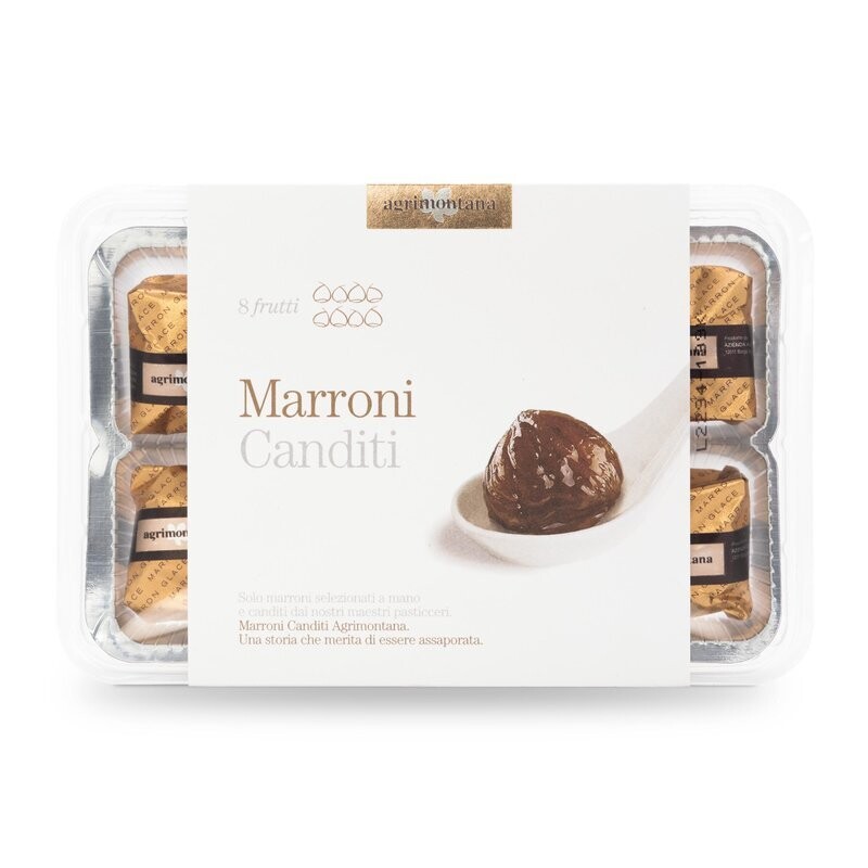 Agrimontana Marroni canditi stagnolati 8 pz gr 160 Agrimontana Marroni canditi stagnolati 8 pz gr 160