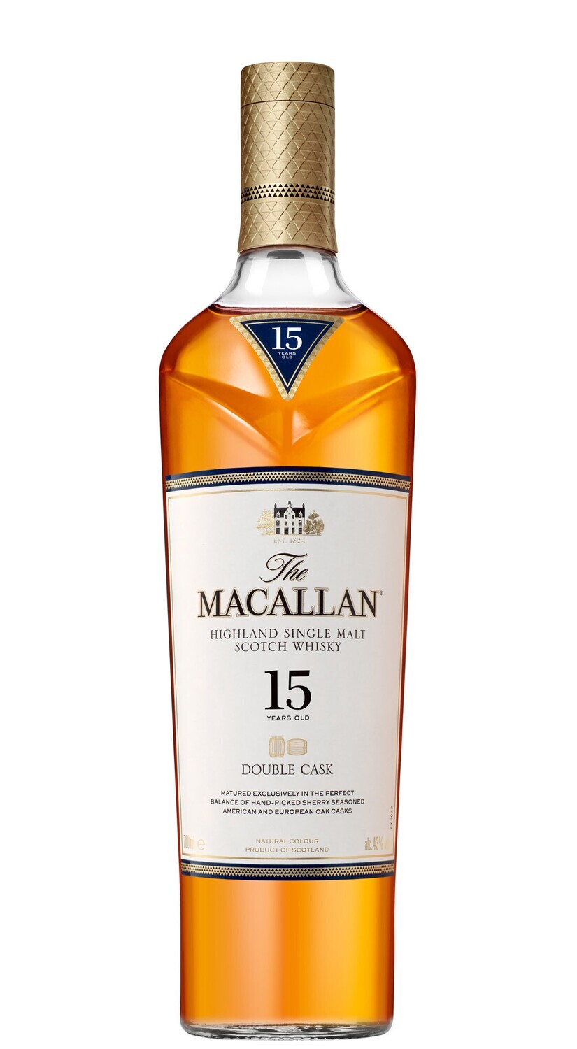 The Macallan 15 Y.O. Double Cask. THE MACALLAN SCOZIA.70 cl / 43°