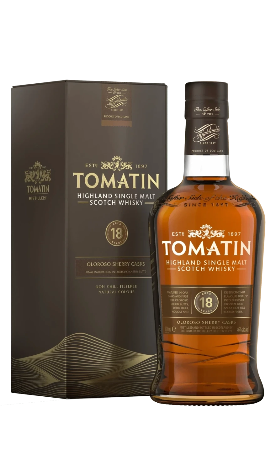 TOMATIN  18 Years Old 70 CL 46 VoL