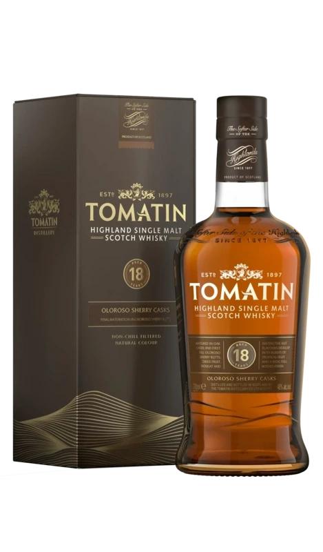 TOMATIN  18 Years Old 70 CL 46 VoL