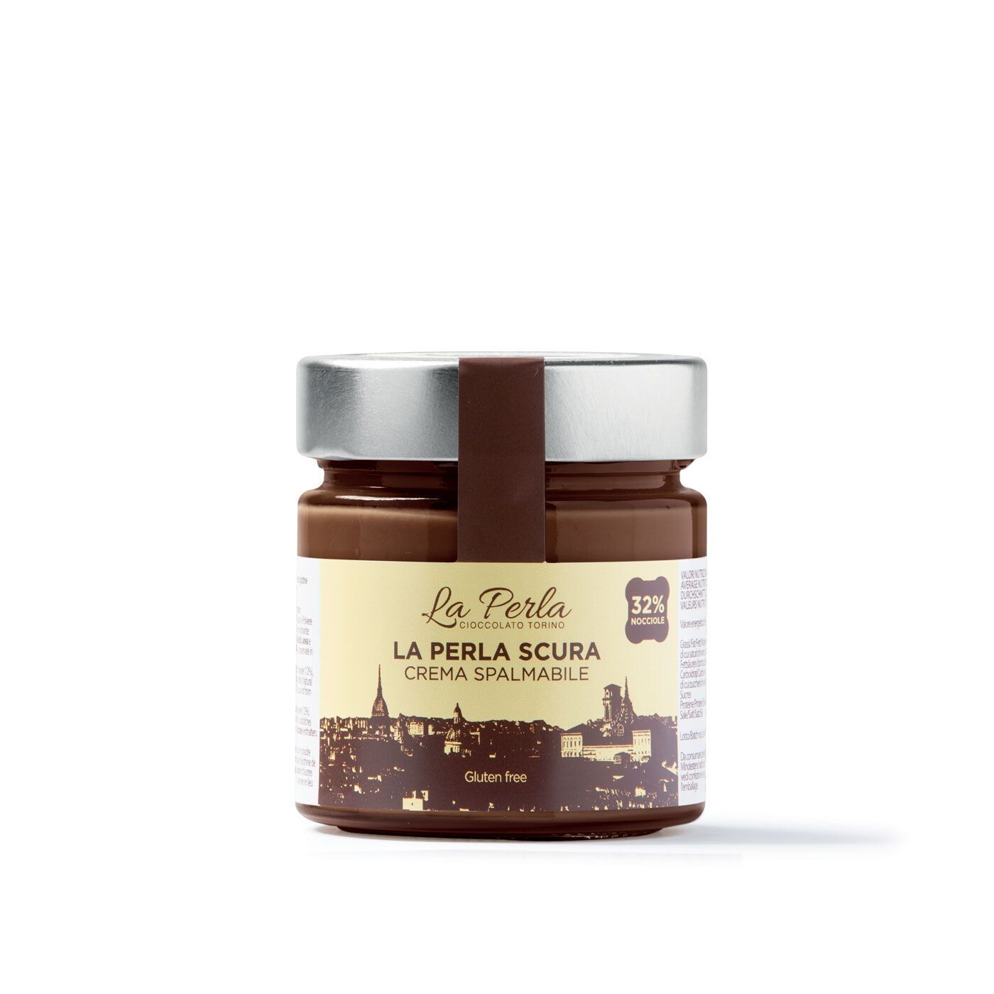 La Perla Scura. Crema con Nocciola Piemonte (32%). Barattolo 200g