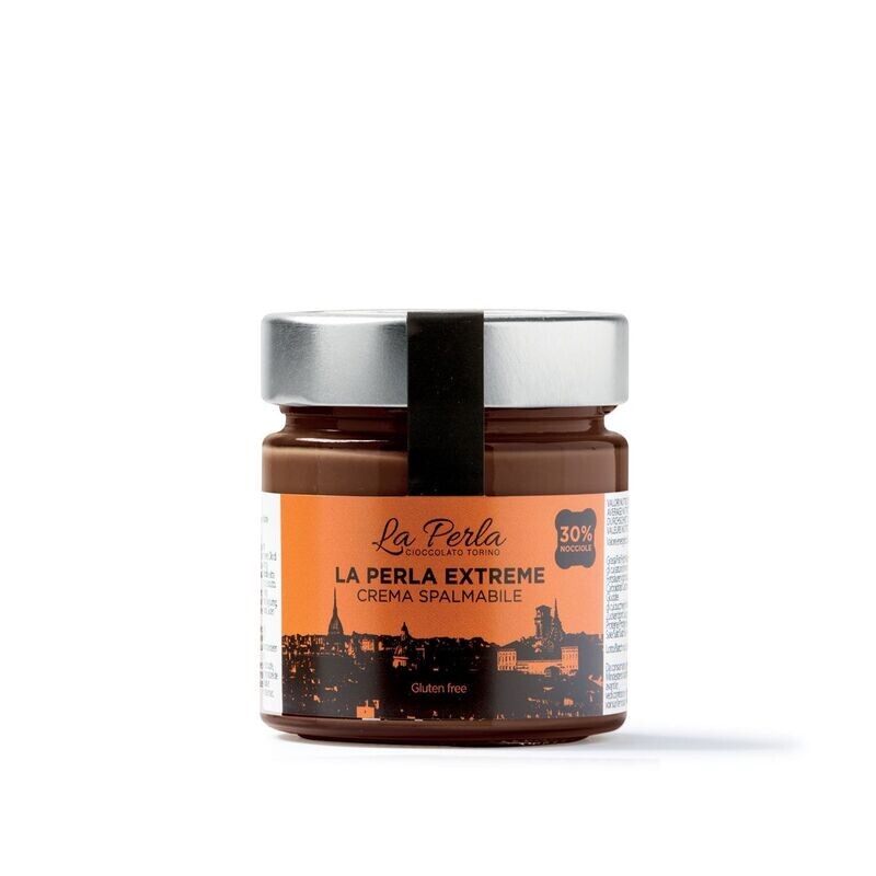 Extreme. Crema fondente e Nocciole Piemonte (30%) - LA Perla     Barattolo 200g