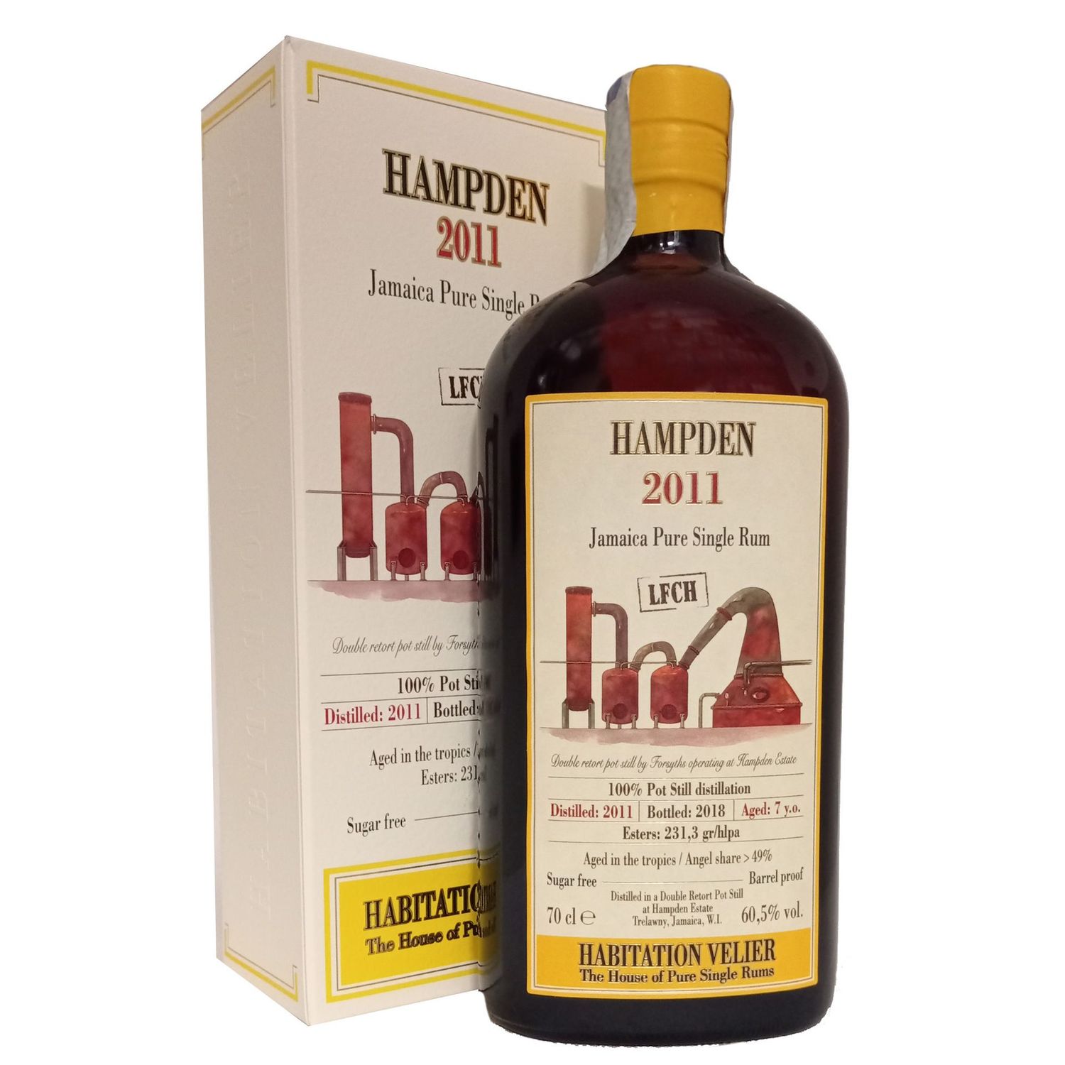 Rum Hampden 2011 Jamaica Pure Single Rum Lfch – Habitation Velier Astuccio70 cl - 60,5 vol
