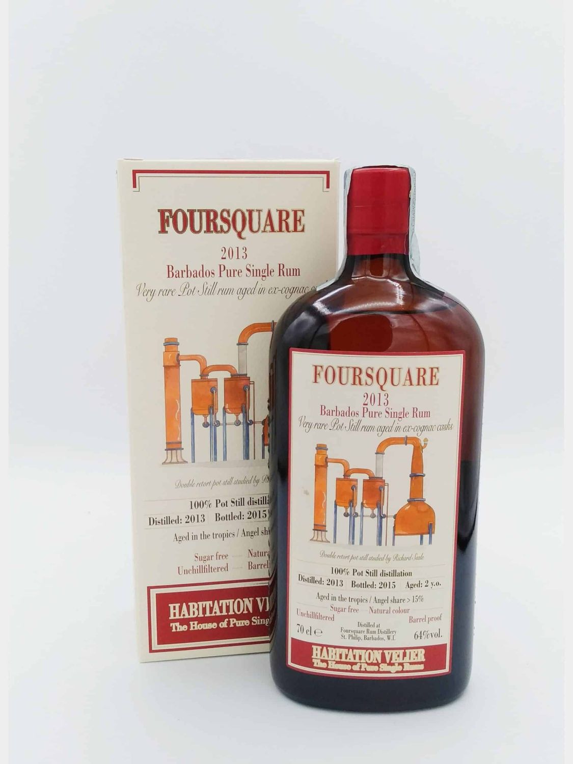 RUM HABITATION VELIER FOURSQUARE 2013 BARBADOS PURE SINGLE RUM 64%vol. Astuccio 70 cl