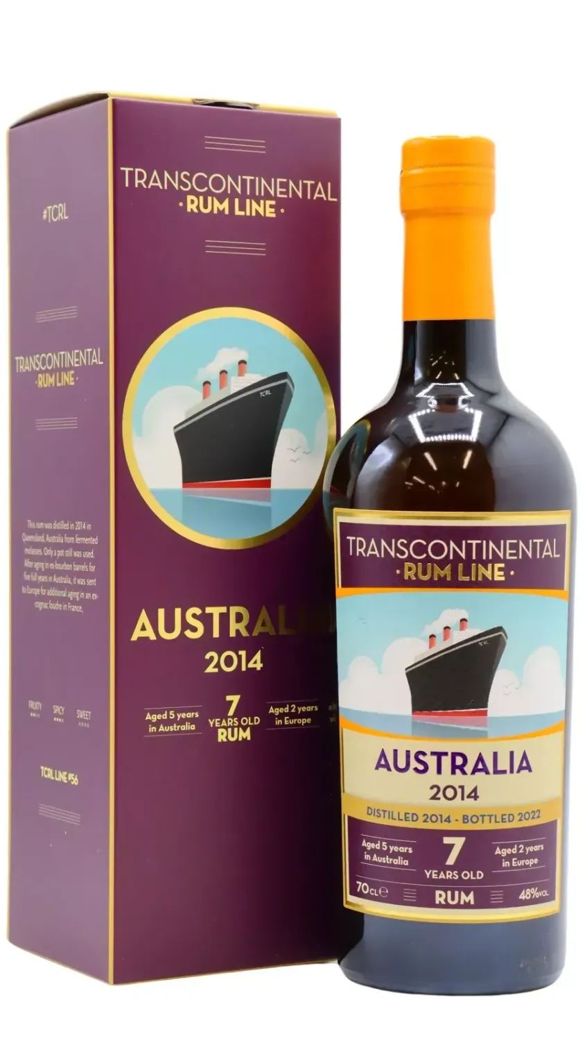 Transcontinental Rum Line - Australia 2014 7 year old Rum 70cl - vol. 48 %