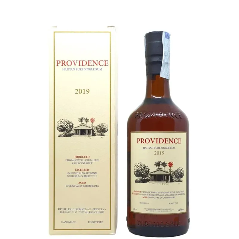 Providence Aged 3 Y.O. HAITIAN PURE SINGLE RUM 2019 70 CL 52% VOL Astuccio