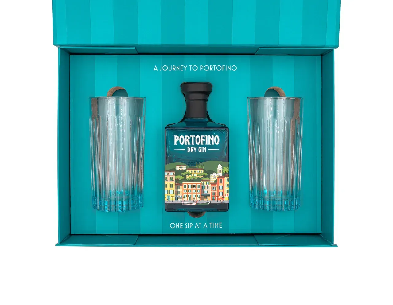 Dry Gin Portofino  Cofanetto con bicchieri  logati 500ML - vol. 43%
