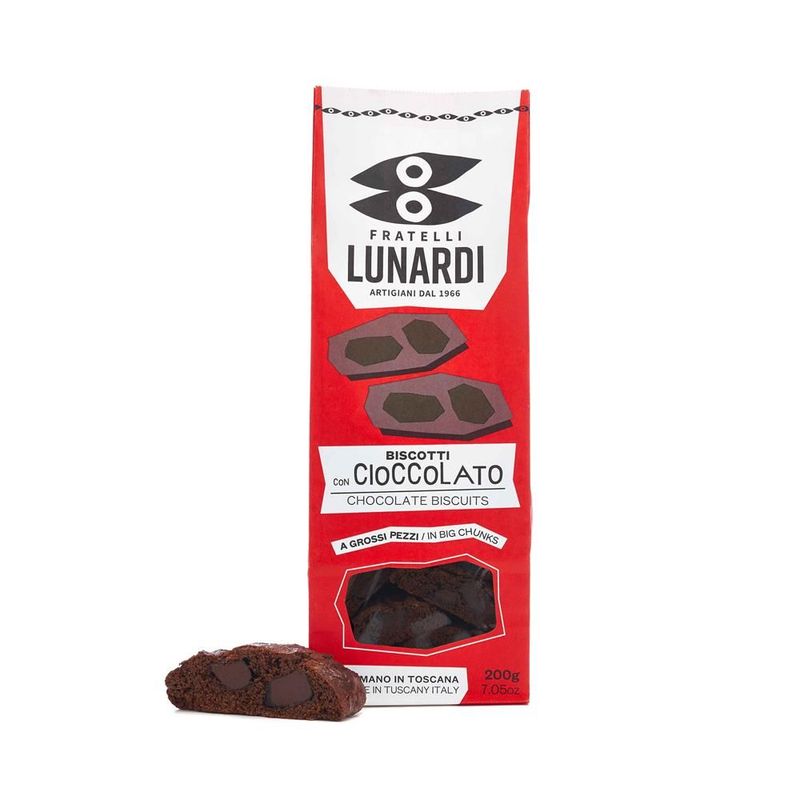 Fratelli Lunardi  Biscotti Cantucci teneri con cioccolato 200 gr