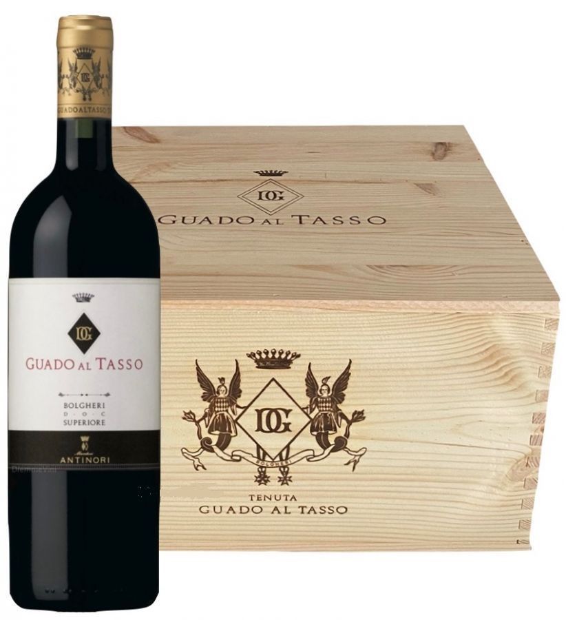 Guado al Tasso Bolgheri Superiore 2020 DOC 750 ml - vol. 12 cassetta in legno 3 pz