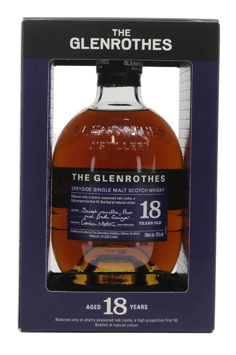 The Glenrothes 18 Y.O.WHISKY SINGLE MALT GLENROTHES SCOZIA 70 cl / 43° CON ASTUCCIO