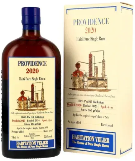 Providence Aged 4 Y.O. HAITIAN PURE SINGLE RUM 2020 70 CL 52% VOL Astuccio