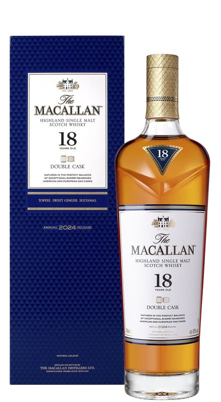The Macallan 18 Y.O. Double Cask 2024 THE MACALLAN SCOZIA 70 cl / 43°