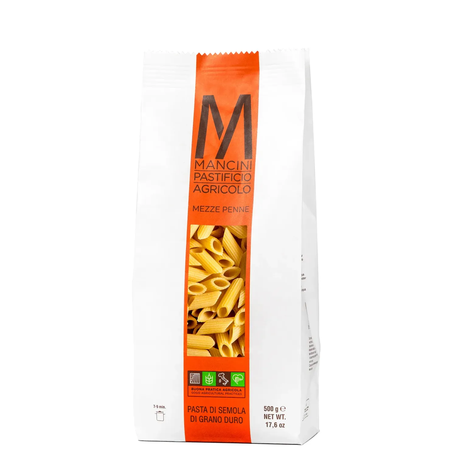 Mezze Penne Rigate 500g - Mancini